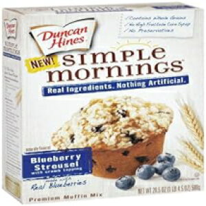 _JEnCY Vv[jO u[x[VgC[}tB~bNX 20.5IX (6pbN) Duncan Hines Simple Mornings Blueberry Streusel Muffin Mix, 20.5-Ounce Boxes (Pack of 6)