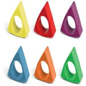 Kikkerland Triangle Crayon Rings, Set of 6 (4317)