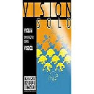 Thomastik Vision Solo 4/4 �o�C�I�������Z�b�g �V���o�[ D�A�V���o�[ G �������t�� Thomastik Vision Solo 4/4 Violin Strings Set with Silver D,Silver G Wound Strings