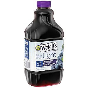 Welch's Juice 64IX {g (4{pbN) ȉ̃t[o[Iт (Cg RR[h O[v W[X) Welch's Juice 64oz Bottle (Pack of 4) Choose Flavor Below (Light Concord Grape Juice)