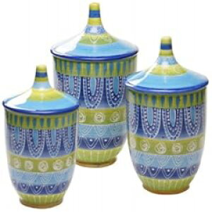 FC^[iVi^pX 3 s[XLjX^[ZbgA44 IXA64 IXA96 IX Certified International Tapas 3-Piece Canister Set, 44-Ounce, 64-Ounce and 96-Ounce