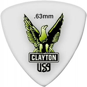 Clayton AZ^[ Eh gCAO M^[ sbN 0.63 mm 1 _[X CLAYTON MACHINE WORKS Clayton Acetal Rounded Triangle Guitar Picks .63 mm 1 Dozen