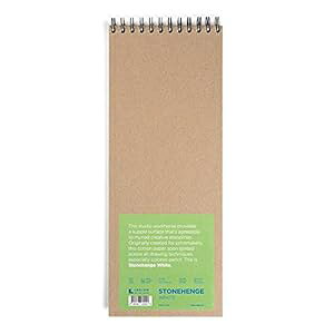 Legion Stonehenge C[hpbhARbgfBbPGbWy[p[A6 X 1 5 C`AzCgA32  Legion Paper Legion Stonehenge Wired Pad, Cotton Deckle Edge Paper, 6 X 1 5 inches, White, 32 Sheets