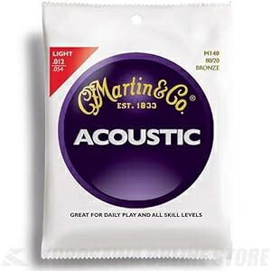 Martin M140 80/20 �u�����Y ���E���h���E���h �A�R�[�X�e�B�b�N�� - ���C�g Martin M140 80/20 Bronze Round Wound Acoustic Strings - Light