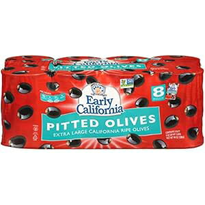 JtHjA 6IX nȂ单I[u 8 Early California 6 oz. Ripe Pitted Extra Large Black Olives, 8-Cans