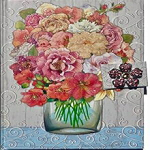 �n�[�h�J�o�[ �t���[���� �u�[�P �؂₩�ȃL���L�� �m�[�g�u�b�N �W���[�i�� Punch Studio Hardcover Floral Bouquet Ornate Bling Notebook Journal