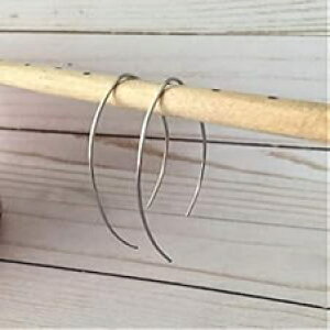 �V���o�[ �X�e�����X�X�`�[�� ���C���[ �I�[�v�� �t�[�v �C�������O Monarch Jewelry Silver Stainless Steel Wire Open Hoop Earrings