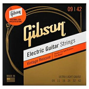 Be[W CV[ GLM^[ (y) Gibson Vintage Reissue Electric Guitar Strings (Ultra-Light)