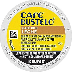 JtF oXe JtF R [`F t[o[ GXvb\ X^C R[q[AL[O K Jbv |bh 24  CAFE BUSTELO Caf Bustelo Caf con Leche Flavored Espresso Style Coffee, 24 Keurig K-Cup Pods