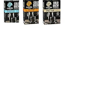 HEB Cafe Ole by H E B Cold Brew Coffee Packs(Taste of San Antonio/ Donut Shop/Texas Pecan -Medium Roast Cold Brew Coffee Packs