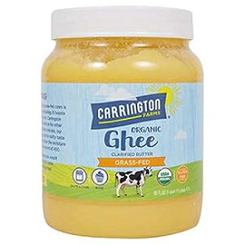 Carrington Farms - ギー - オーガニック、グラスフェッド、USDA 認定ギーバター - ビタミン A、D、E が豊富 - ダイエットに優しい - 56 オンス Carrington Farms - Ghee - Organic, Grass Fed, USDA Certified Ghee Butter - Rich in Vita
