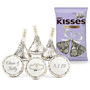 WH Candy Wedding Candy Favors DIY Personalized Hershey's Kisses 3lbs (Approx 300 Kisses) - Free Cold Pack