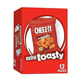 Cheez-It Cheese Crackers, Baked Snack Crackers, Office and Kids Snacks, Extra Toasty, 12oz Box (12 Packs)