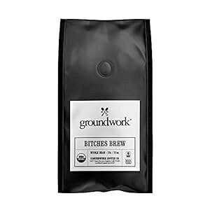 Groundwork FI[KjbNSR[q[AB*tches BrewA2 |hobO Groundwork Certified Organic Whole Bean Coffee, B*tches Brew, 2 lb. Bag