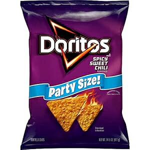 Doritos �g���e�B�[���`�b�v�X�A�X�p�C�V�[�X�C�[�g�`���A�p�[�e�B�[�T�C�Y�o�b�O�A14.5 �I���X Doritos Tortilla Chips, Spicy Sweet Chili, Party Size Bag, 14.5 Oz