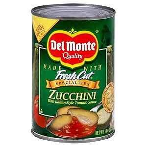 fe ʋltbVJbgYbL[jAC^AX^Cg}g\[XYA14.5IX Del Monte Canned Fresh Cut Zucchini with Italian Style Tomato Sauce, 14.5 Ounce