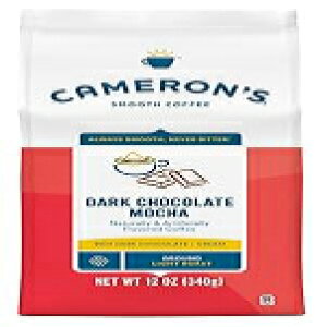 Cameron's Coffee Dark Chocolate Mocha Flavored Ground Coffee, Light Roast, 100% Arabica, 12-Ounce Bag, (Pack of 1)