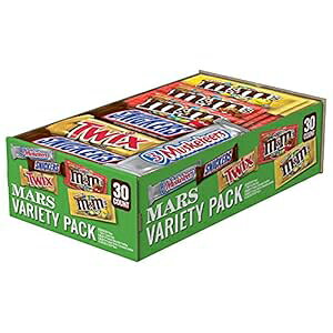 XjbJ[YAM&M'SAOem & TWIX tTCY o[ oGeB ~bNXA30 {bNX Mars SNICKERS, M&M'S, 3 MUSKETEERS & TWIX Full Size Bars Variety Mix, 30-Count Box