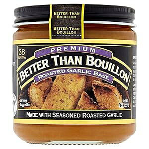 Better Than Bouillon Premium Roasted Garlic Base, Made with Seasoned Roasted Garlic, 38 Servings Per Jar, 8 Ounce (Pack of 1)