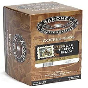 Baronet R[q[ fJtF t` _[N [XgA18 JEg R[q[ |bhA10 O |bh (3 pbN) Baronet Coffee Decaf French Dark Roast, 18-Count Coffee Pods, 10 Gram Pods(Pack of 3)