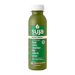 Suja Organic Mighty Dozen, Celery, Cucumber, Kale, Collard Greens, Apple, 12 Fl Oz Bottle
