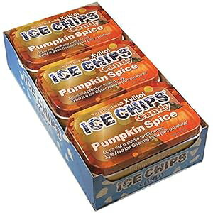 ICE CHIPS LVg[ LfB (pvL XpCXA6 pbN) - ʐ^ ICE CHIPS oht ICE CHIPS Xylitol Candy Tins (Pumpkin Spice, 6 Pack) - includes ICE CHIPS BAND as shown