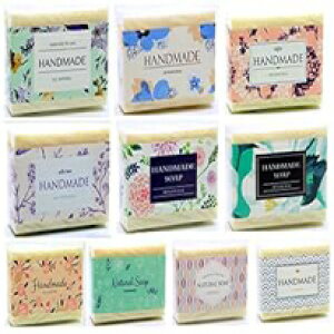 ZZYBIA ƐΌo[plߍ킹bve[v ^ 100 ZZYBIA Assorted Wrap Paper Tape for Homemade Soap Bar Horizontal Style 100pcs