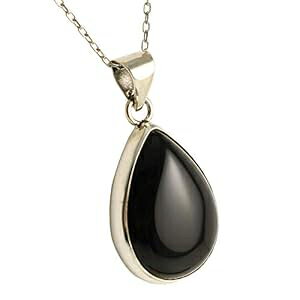 X^[OVo[ 925 i` ubN eBAhbv IjLX y_g lbNX 16 + 2 C` `F[ - GKgȃMtg{bNX Echmeck Sterling Silver 925 Natural Black Teardrop On