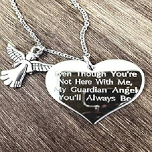 K[fBAGWFn[g󃁃AWG[`[߂ݑrV Iheartpersonalized Guardian Angel Heart Engraved Memorial Jewelry wings charm grief loss funeral