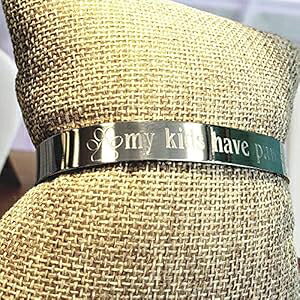 My Kids Have Paws vg ybg MtgJtX Iheartpersonalized My Kids Have Paws Print Pet Gift Engraved Cuff