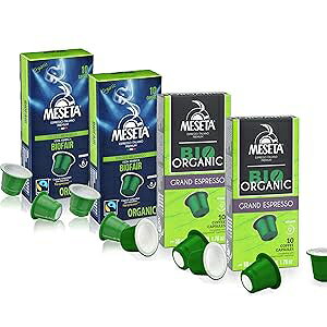 Meseta Bio-Organic 40 Nespresso ݊R[q[JvZ oGeBpbN - Nespresso EssenzaACitizAInissiaȂ Nespresso Originaline Machine Ŏgp - Grand Espresso  Biofair Organic - 40  Meseta Bio-Organic 40 N