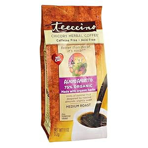 TEECCINO Organic Almond Amaretto Herbal Coffee, 11 OZ