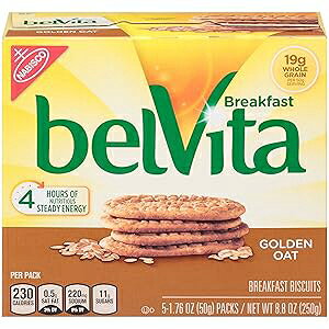 belVita �u���b�N�t�@�[�X�g�r�X�P�b�g�A�S�[���f���I�[�c�A8.8�I���X�i3�p�b�N�j belVita Breakfast Biscuits, Golden Oat, 8.8 Ounce (Pack of 3)