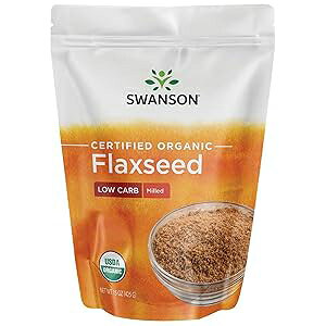 Swanson Certified Organic Milled Flaxseed 15 Ounce (425 g) Pwdr
