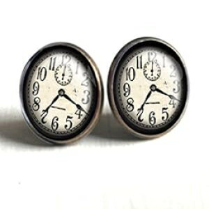 vX^bhsAX The Divine Iguana Clock Stud Earrings