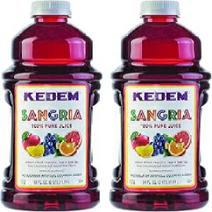 Pf TOA \tghNA100% sA W[XA64 IXA(2 pbN)A⍇F͖Y Kedem Sangria Soft Drink, Made of 100% Pure Juice, 64oz, (2 Pack), No Sugar or Artificial Coloring Added