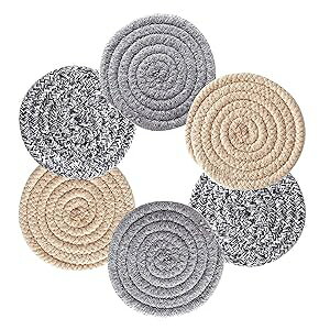 hNpR[X^[6 zA҂ݍ݃hNR[X^[ZbgAϔM&ėp\ȕzR[X^[AVzjMtg(4.3C`Aی^A8mm) N D 6 Pcs Coasters for Drinks Absorbent,Handma