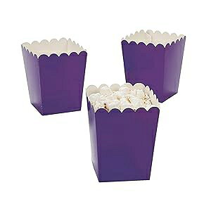 1A~j|bvR[{bNX - p[v - t\[Xƒapi (jbg 2 _[X) Fun Express 1, Mini Popcorn Boxes - Purple - Teacher Resources & Birthday Supplies (2 dozen per unit)