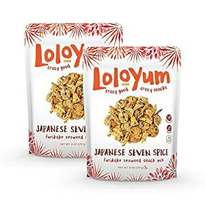 LoloYum ふりかけ海藻スナックミックス (日本のセブンスパイス、6オンス x 2パック) LoloYum Furikake Seaweed Snack Mix (Japanese Seven Spice, 6oz x 2 packs)