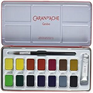 J_bV KbVX^WI 15FA\[gZbg ʓ Caran d'Ache Gouache Studio 15 Assorted Colors Set in Metal Tin