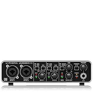 Behringer U-PHORIA UMC204HD Audiophile 2x4A24 rbg/192 kHz USB I[fBI/MIDI C^[tFCXAMidas }CNvAvt Behringer U-PHORIA UMC204HD Audiophile 2x4, 24-Bit/192 kHz USB Audio/MIDI Interface with Midas Mic Pr