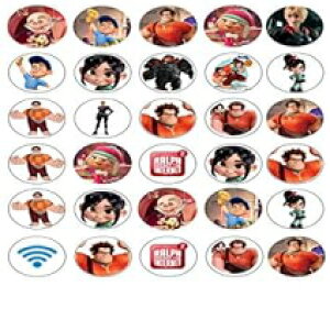 Wreck_It _Ralph RNV̐HpP[LfR[Ve[}ɂHpJbvP[Lgbp[ 30  EGn[XV[gŃm[JbgHp Happy Choices 30 x Edible Cupcake Toppers Themed of Wreck_It _Ralph C