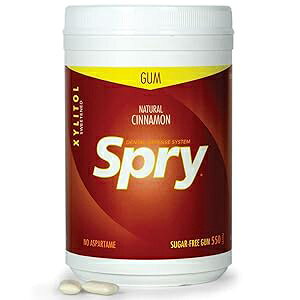 Spry Fresh Natural Xylitol Chewing Gum Dental Defense System Aspartame-Free Sugar Free Gum (Cinnamon, 550 Count - Pack of 1)