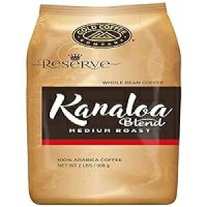2|hi1pbNjAS[hR[q[ArJJiAuh~fBA[XgSR[q[2|h GOLD COFFEE COMPANY 2 Pound (Pack of 1), Gold Coffee Arabica Kanaloa Blend Medium Roast Whole Bean Coffee 2 lbs
