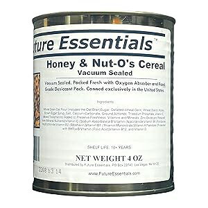 Future Essentials �ʓ���n�j�[ & Nut-O's �V���A�� 1 �� 1 Can of Future Essentials Canned Honey & Nut-O's Cereal