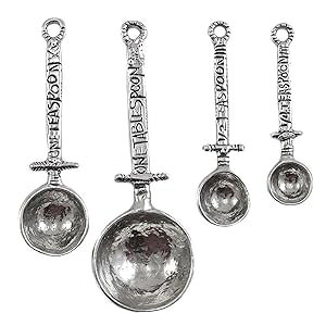 NXr[&eC[ PeBbNs[^[vʃXv[Zbg Crosby & Taylor Celtic Pewter Measuring Spoon Set
