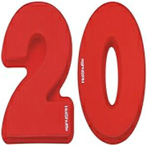 �傫�ȃV���R������ 20 �P�[�L�p���u���L�^ 20 ���N�����L�O���a���� 2 0 HotShuffle Large Silicone Number 20 Cake Pan Tin Mould 20th Wedding Anniversary Birthday 2 0