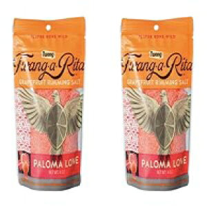 Twang-a-Rita ~O \g oGeB - 4 IX |[` - (2 pbN) (p} u (O[vt[c)) Twang-a-Rita Rimming Salt Varieties - 4 ounce pouch - (2 pack) (Paloma Love (Grapefruit))