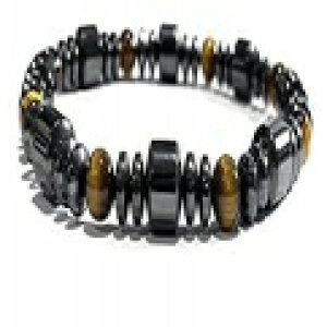 莥Cw}^Cgƃ^CK[AC q[O uXbg 8 C` Sky Spirit Jewelry Handmade Magnetic Hematite and Tiger Eye Healing Bracelet 8 inches