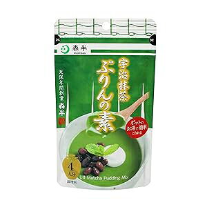 Fv~bNX 80g sY IPPINKA Japanese Uji Matcha Pudding Mix, 80g, Product of Kyoto Japan